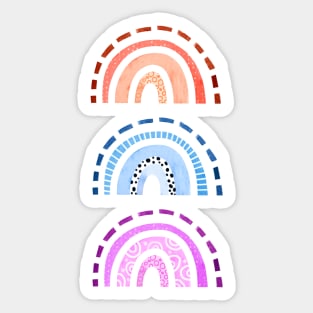 Abstract Multicolor Rainbows Sticker